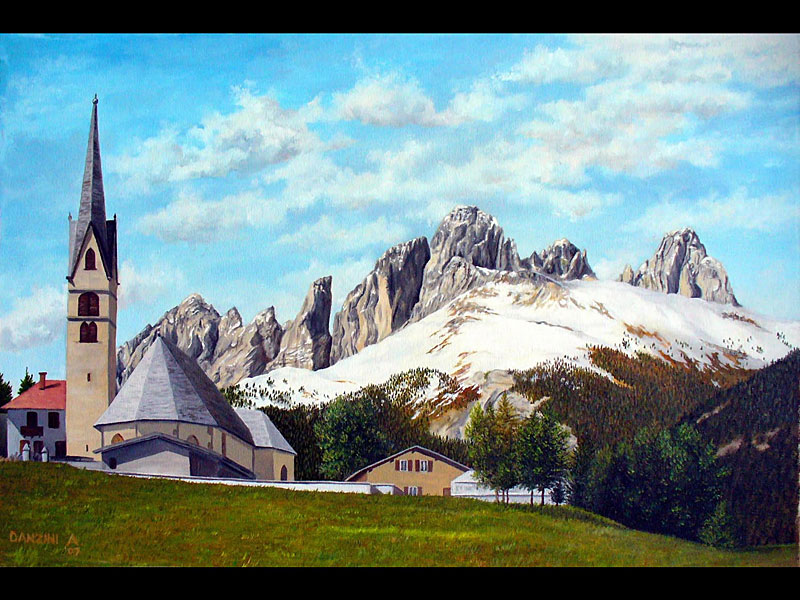 La chiesa di Alba di Canazei